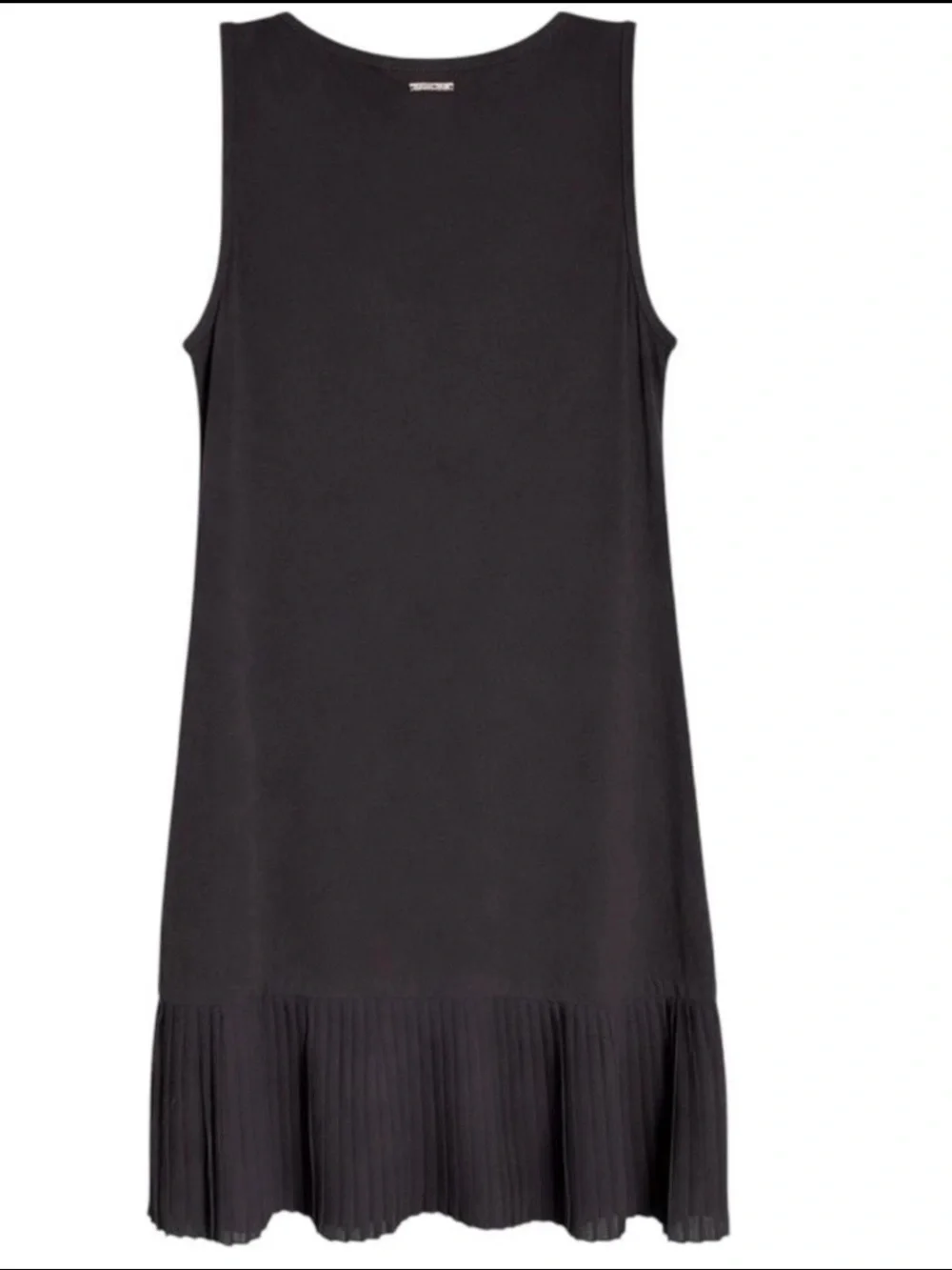 Michael Kors Sleeveless Pleated Hem Shift Dress Women Black M Wedding Guest